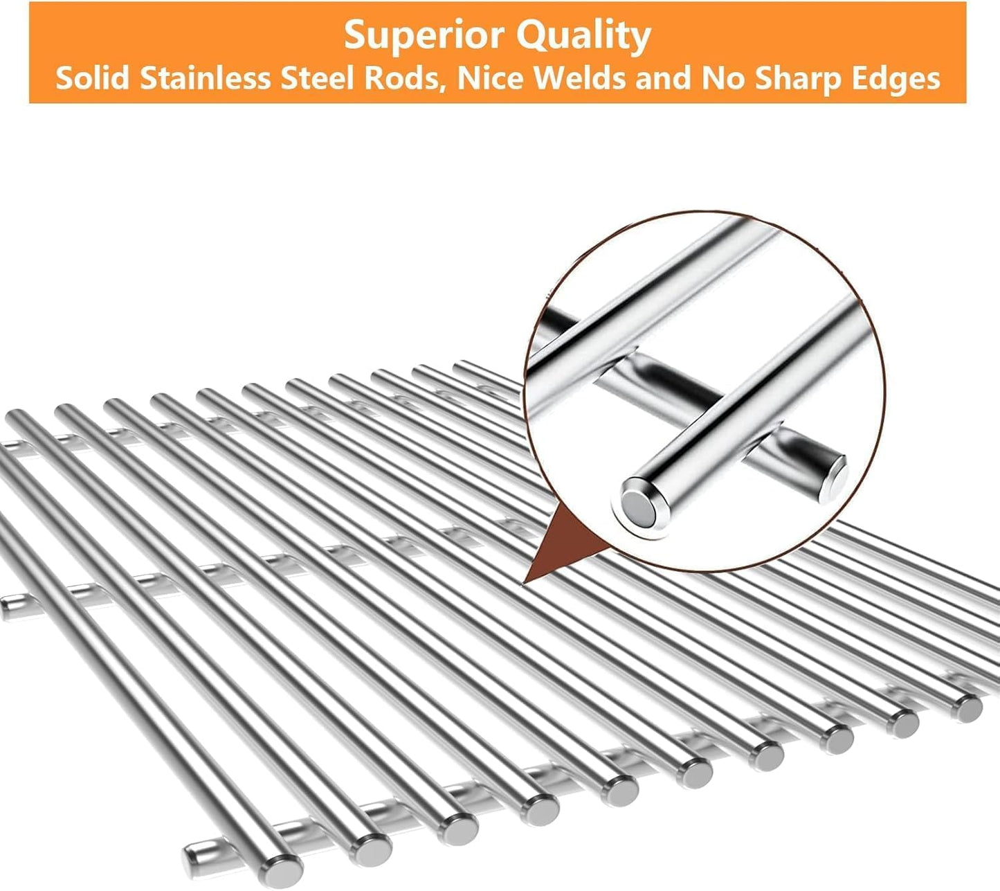 GFTIME 17-1/4" x 26-1/2" Cooking Grate for Nexgrill 4-5 Burner Grills 720-0783E 720-0697 720-0888 720-0783C, Grill Grid Replacement Part for Charbroil, Master Forge, Broil Mate 7020-54, Huntington