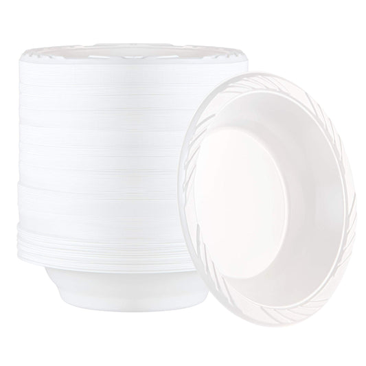 200 Count Disposable 18 ounce White Plastic Soup Bowls