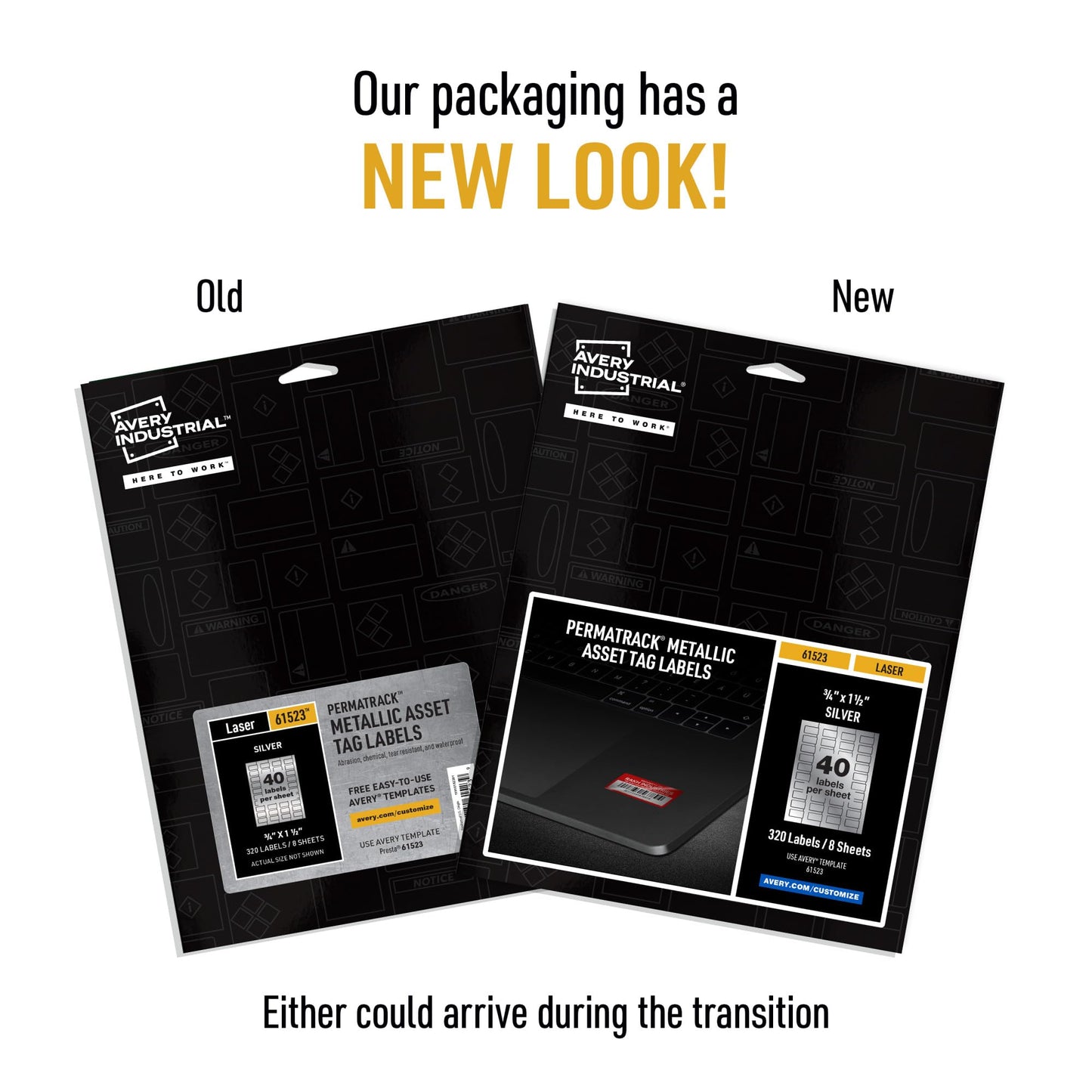 PermaTrack Durable Metallic Asset Tag Labels, Laser, 3/4"