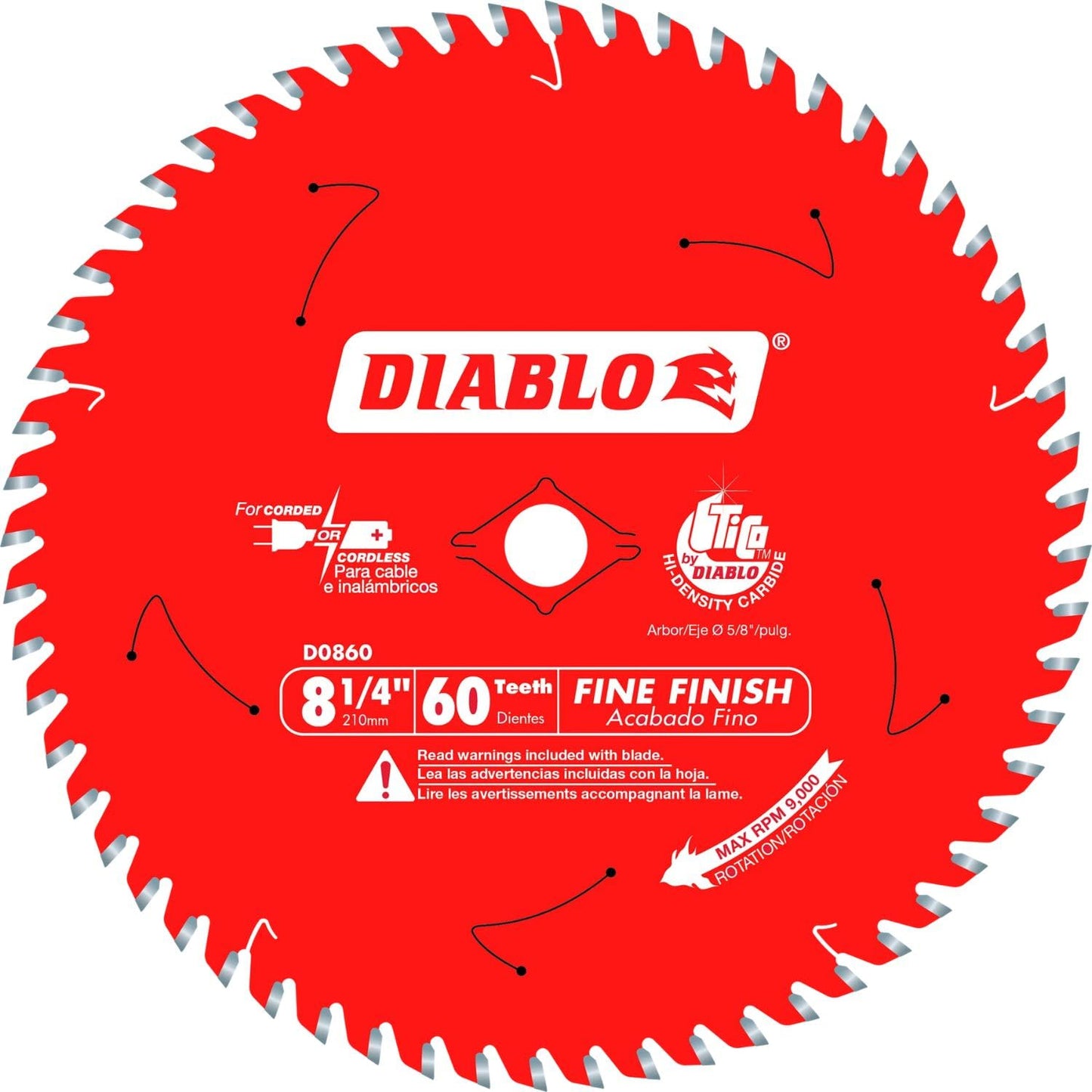 Diablo 8-1/4 X 60T FINE Finish