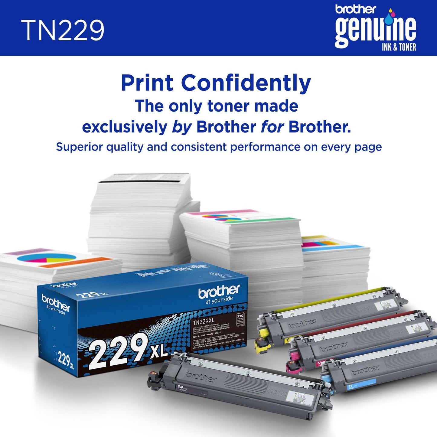 Brother TN229BK Standard Yield Black Toner Cartridge