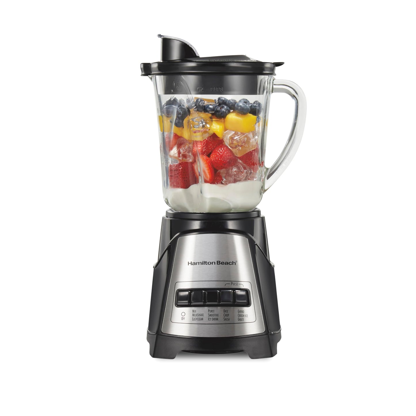 Hamilton Beach Power Elit Blender with 40 oz. Glass Jar, Black, 58148A