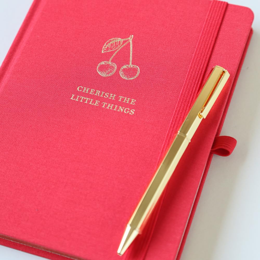 Bee Lined Journal Plus Pen by Graphique Luxe Collection, Hardcover Diary Notebook for Writing, Gold Foil Embossing, 160 Pages, 6” x 8”