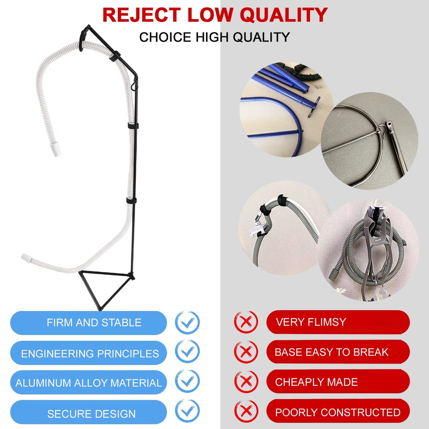 ALADUSA CPAP Hose Holder, Removable and Assemblable Foldable CPAP Hose Hanger Support Comfort and Untangled Sleep,CPAP Supply CPAP Accessories