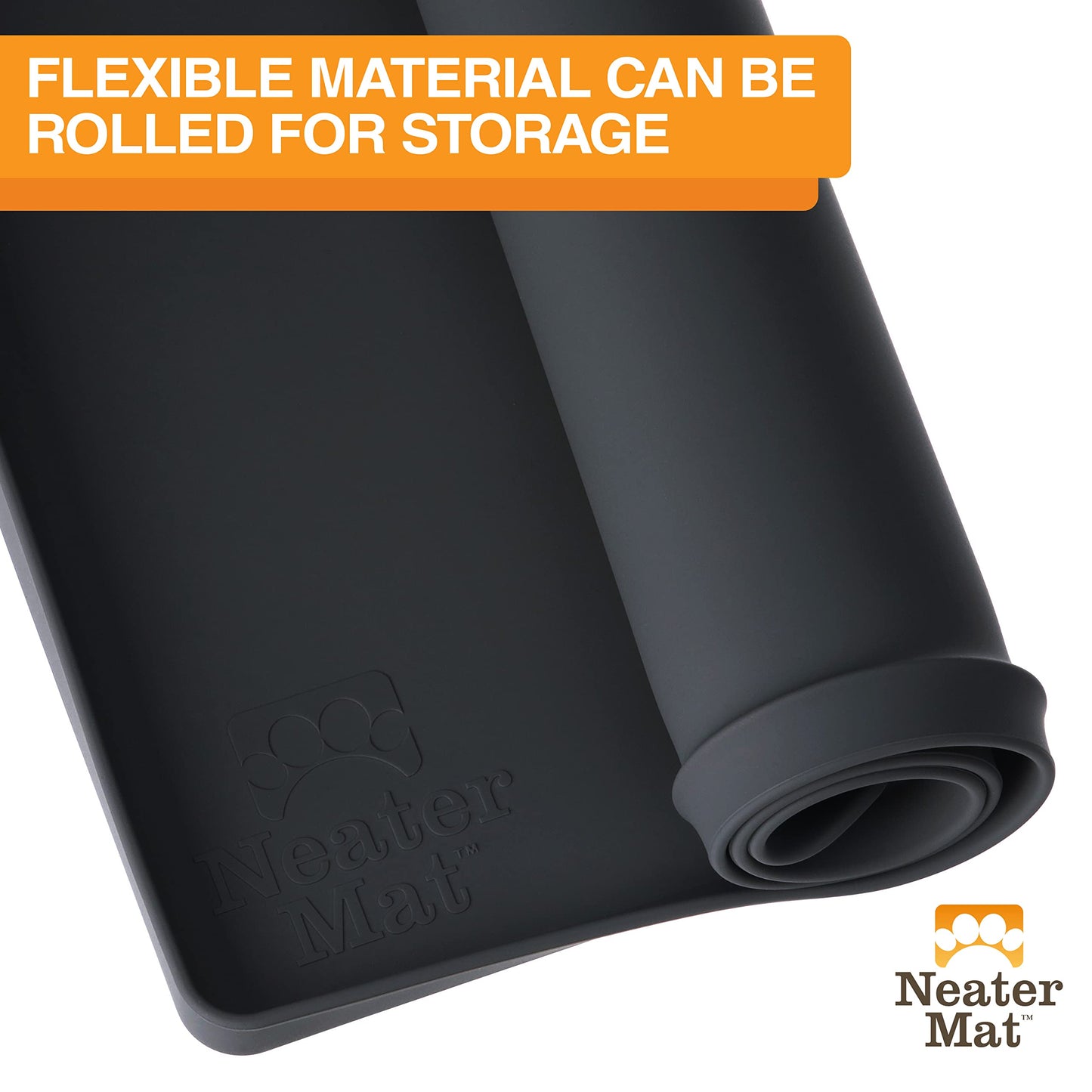Neater Pet Brands Neater Mat Pet Mats for Food and Water, Dog Bowl Mat Waterproof Silicone, Pet Mat for Dog or Cat, Dog Food Mats for Floors Waterproof, Dog Water Mat & Dog Food Mat with Raised Edge