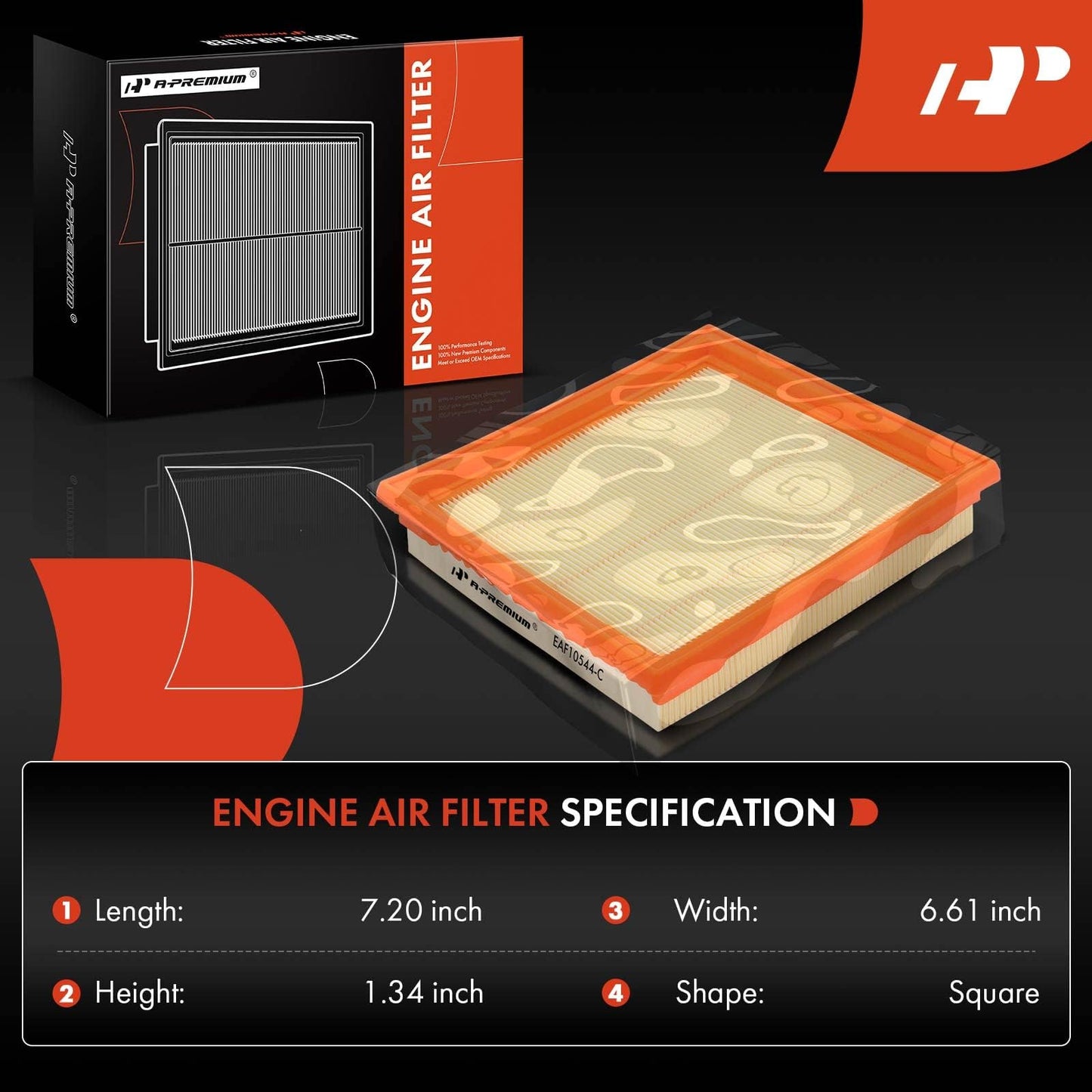 A-Premium 2-PC Engine Air Filter Compatible with Infinit EX35, EX37, G25, G35, G37, Q40, Q60, QX50 & Nissan 350Z, 370Z, 2007-2020, Replace# 16546JK20A