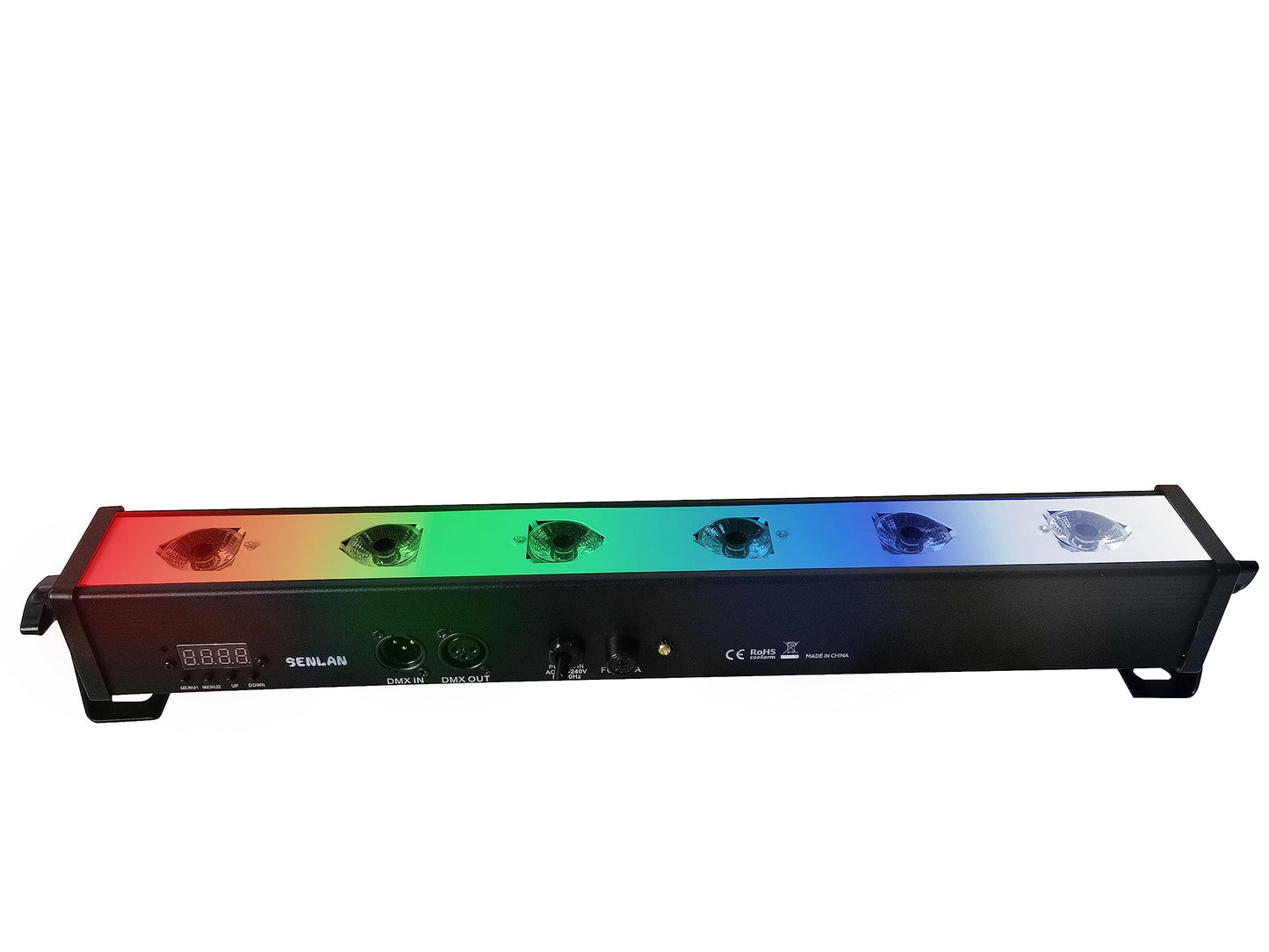 LED par bar Wall wash Stage Light,SENLAN 6pcsX4W RGBW 4-in-1 LED and Full Aluminum House of 7 Modes DMX512 for Disco/Party/Theater