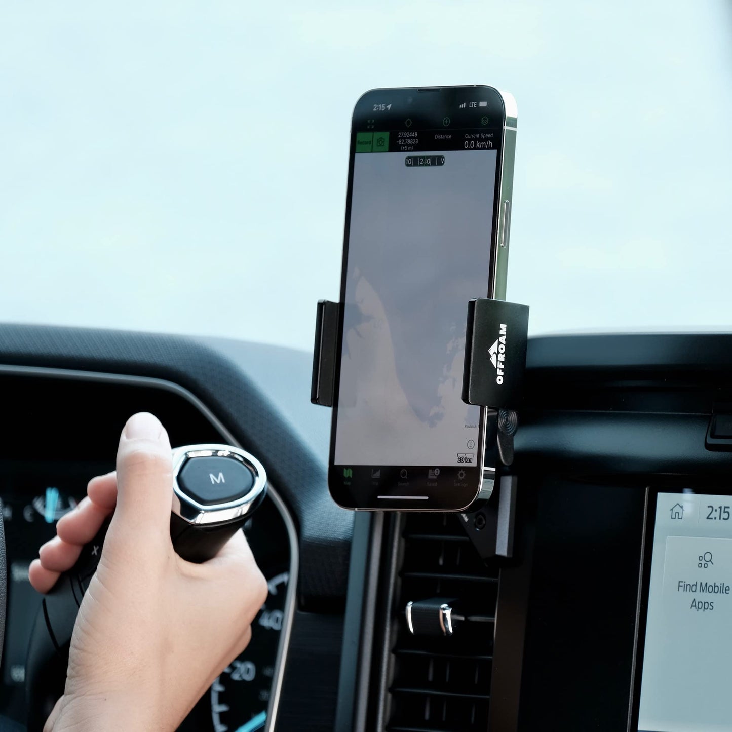 Offroam Phone Mount Made for Ford F-150 2021-2025 | Ford F-250/F-350 2023-2025 | F-150 Lightning (XL & PRO) 2022-2025