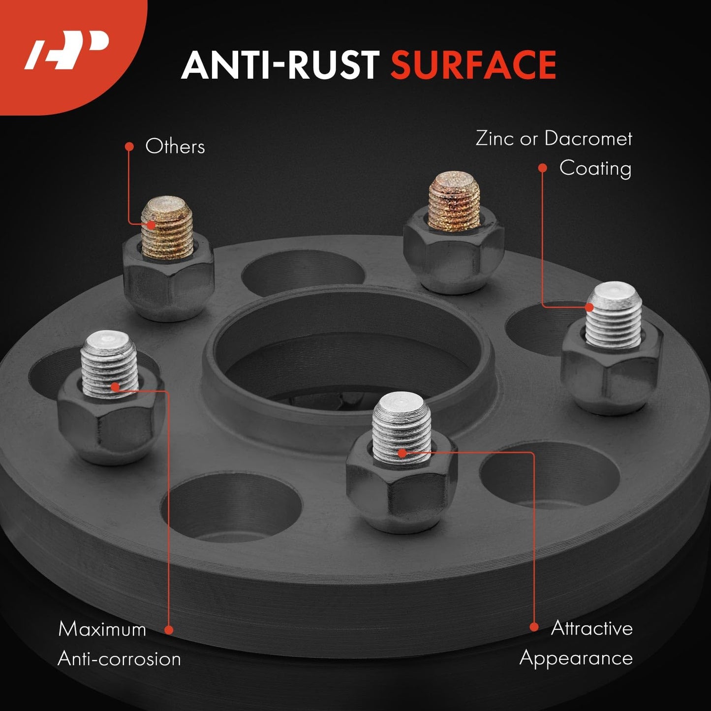 A-Premium M14-1.50 Wheel Studs Compatible with Volkswagen Jetta Passat Golf Tiguan Beetle Audi A3 A4 A5 A6 A7 Quattro A8 Front and Rear Side 20-PC Set