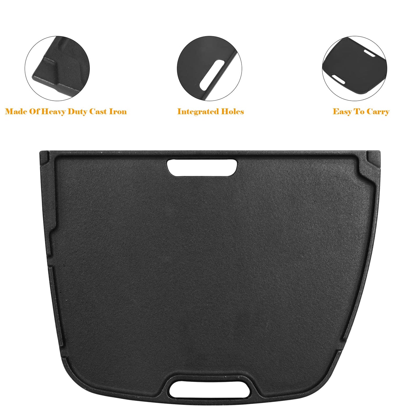 Cast Iron Grill Gridle Plate,BBQ Accessories for Napoleon TravelQ 285 Series Grill,14.5 x 10.5 Inch Cooking Griddle Replacement Part for Napoleon 56080,1 Pack
