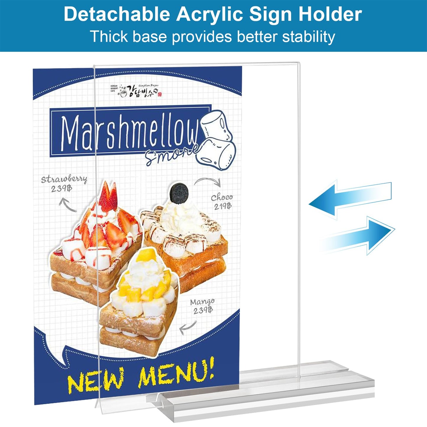 Acrylic Sign Holder 5x7 Inches 12 Pack, Double Sided clear DisplayStand Table Top Sign Paper Holder, Vertical Menu Flyer Holder,Plastic Siqn Frame for Stores, Restaurants, Hotels, Office (Vertical 5x7 Inch 12 Pack)
