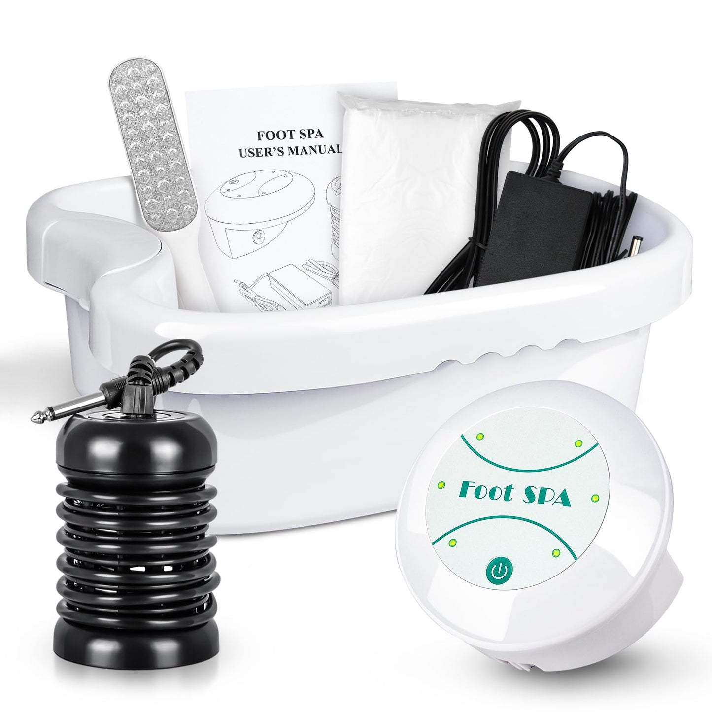 BOEE Ionic Foot Bath Machine With Foot File, Ion Cleanse Detox Bath for Home Use, Regain Vitality and Own Extra Smooth & Beauty Foot
