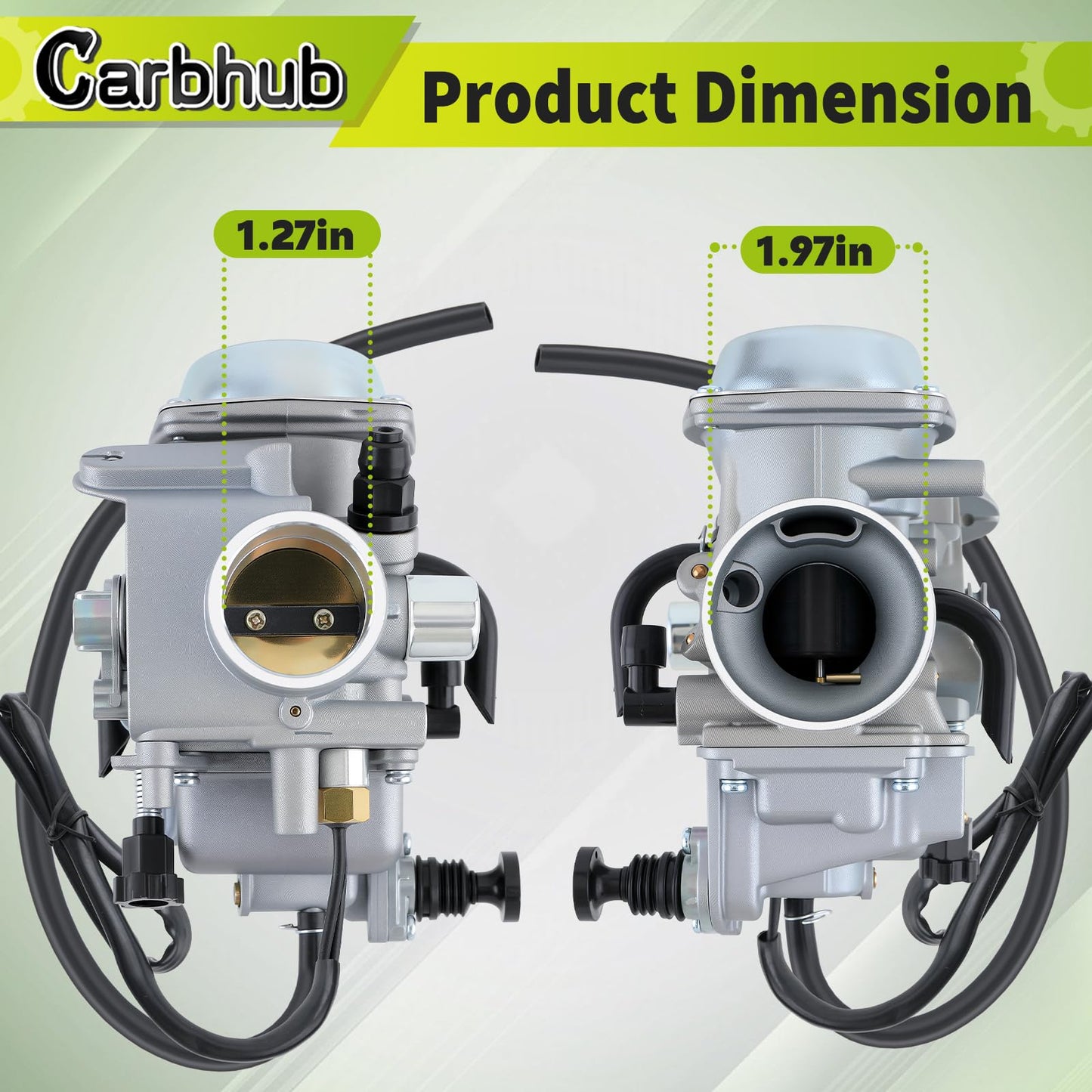 Carbhub Carburetor for Honda Foreman 450 TRX 450 TRX450ES TRX450FE TRX450FM TRX450S 1998-2004 Aftermarket Carb with Throttle Base Cover & Screw