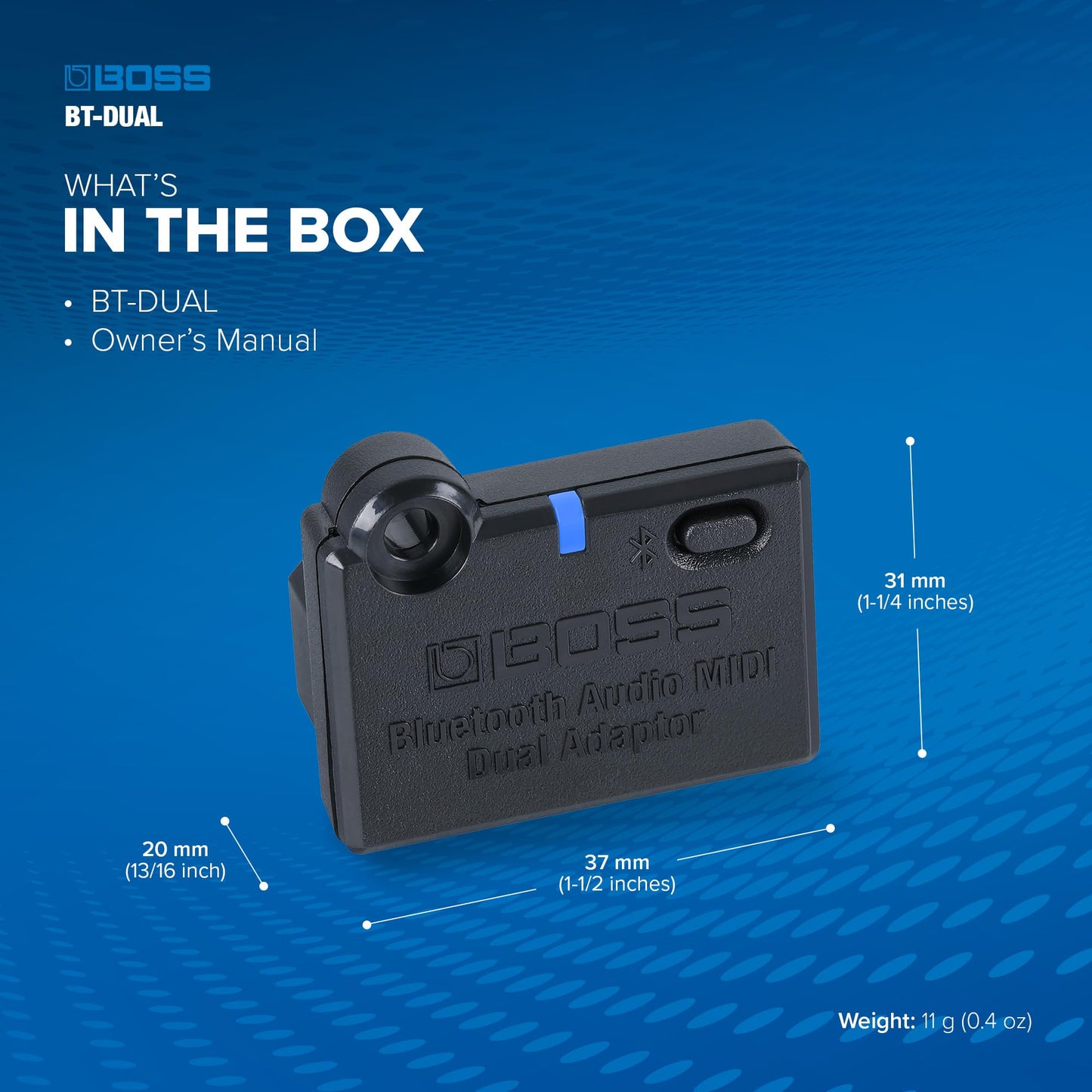 BOSS Bluetooth Audio MIDI Dual Adapter (BT-DUAL)