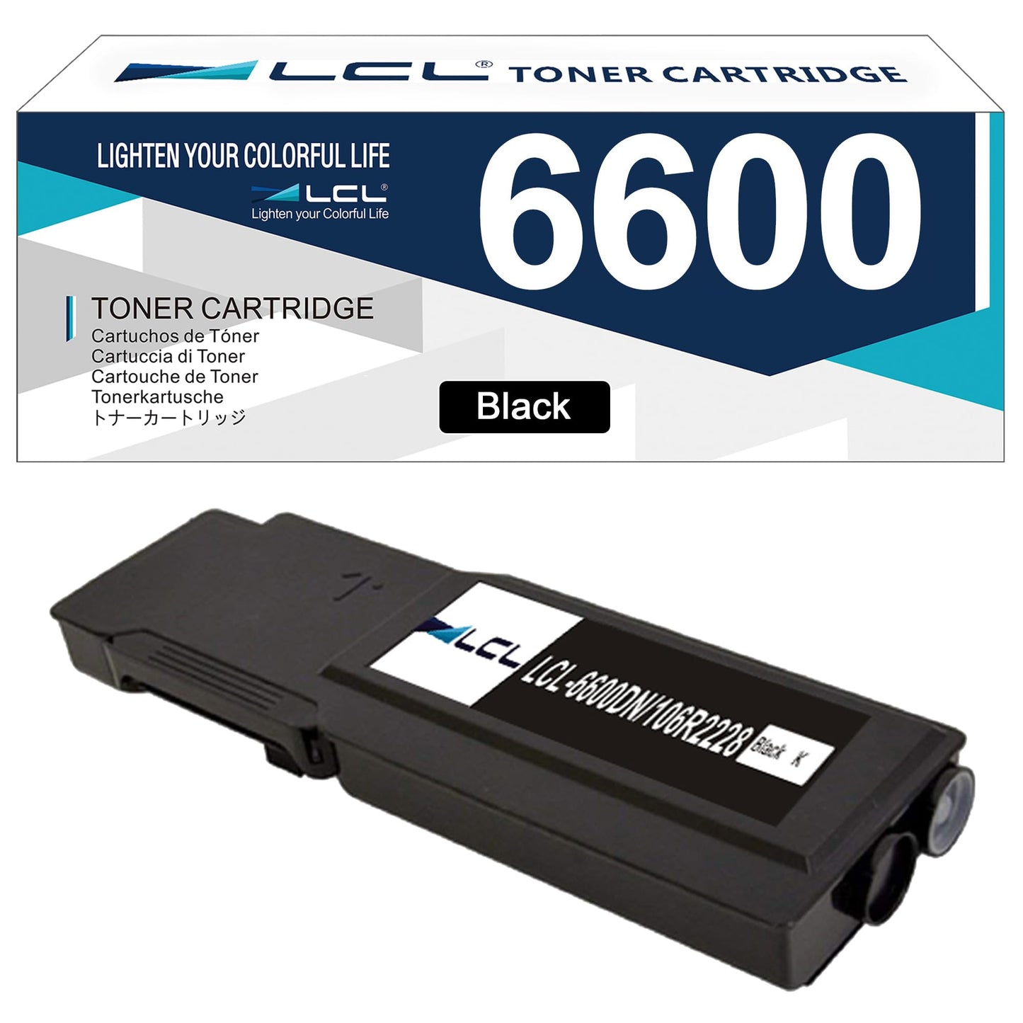 LCL Remanufactured Toner Cartridge for Xerox 106R02244 106R02228 for Phaser 6600 WorkCentre 6605 High Yield (1-Pack,Black) for Xerox Phaser 6600 6600dn 6600n 6600ydn and WorkCentre 6605 6605n 6605dn