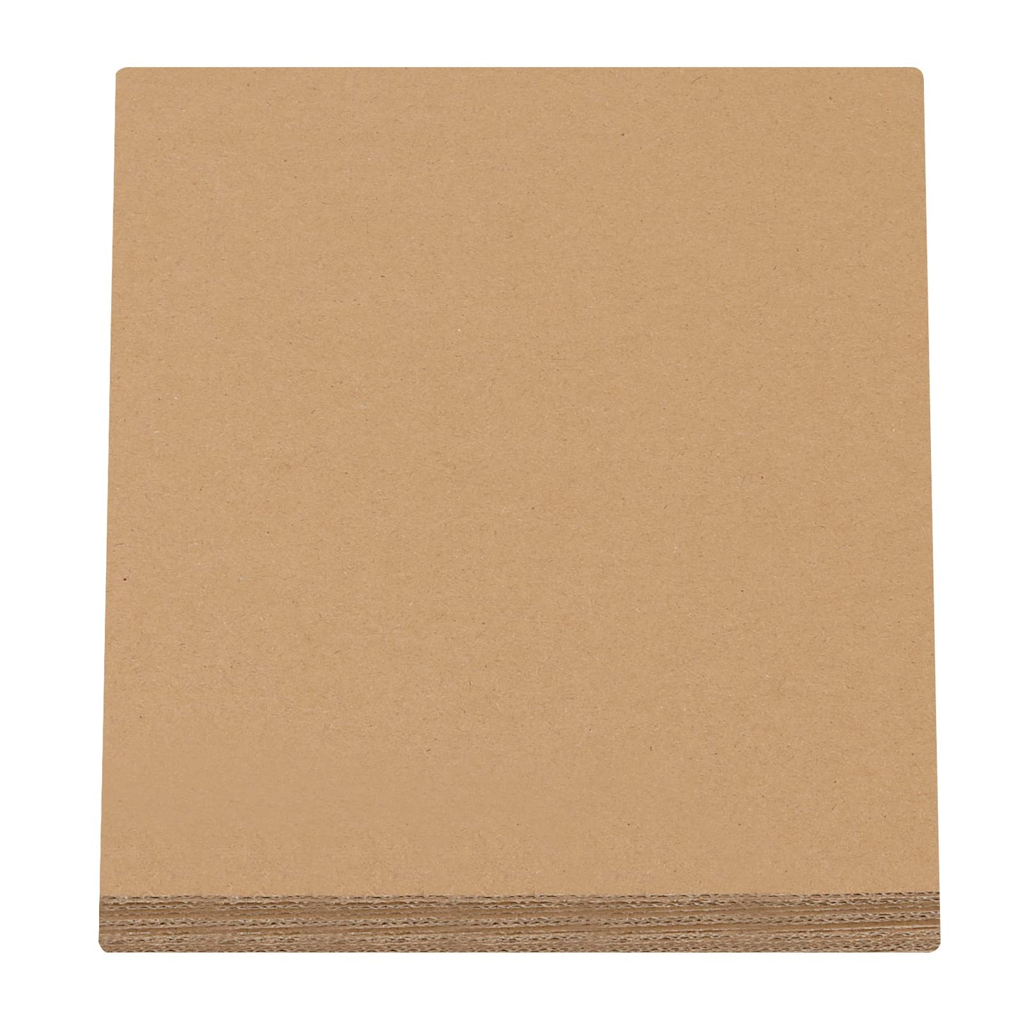 MUKLEI 60 Pack 11.8 x 11.8 Inch Corrugated Cardboard Sheets, 1/8"(3mm) Thick Corrugated Cardboard Filler Inserts Flat Kraft Cardboard Sheets for Shipping, Mailing, Crafts