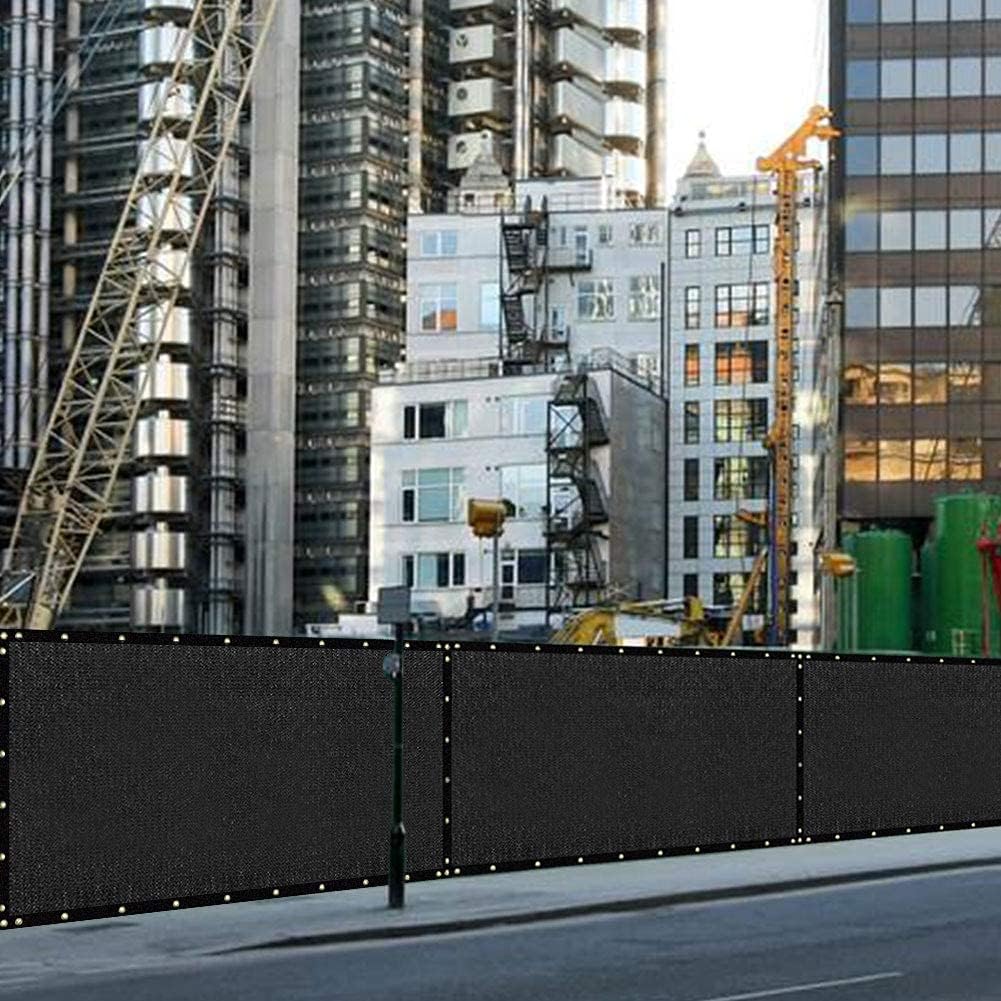 Fence Privacy Screen, 4‘ x 50’ Privacy Fence Screen Cover for Construction Site, UV Protection 90% Blockage Heavy Duty Fence Covering Shade Net for Patio Pool Garden Outdoor Privacy Fence Black