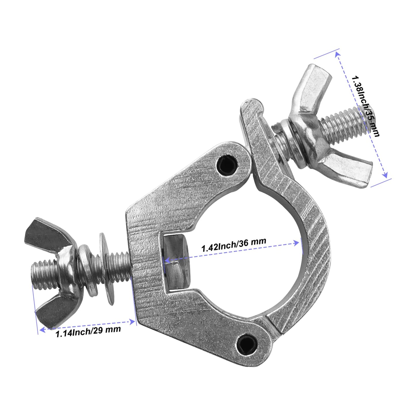 MAHIONG 10 Pack Stage Lighting Clamps, 220lbs Heavy Duty Aluminum Truss Clamp for 30-36mm / 1.18-1.38 Inch Truss Tube