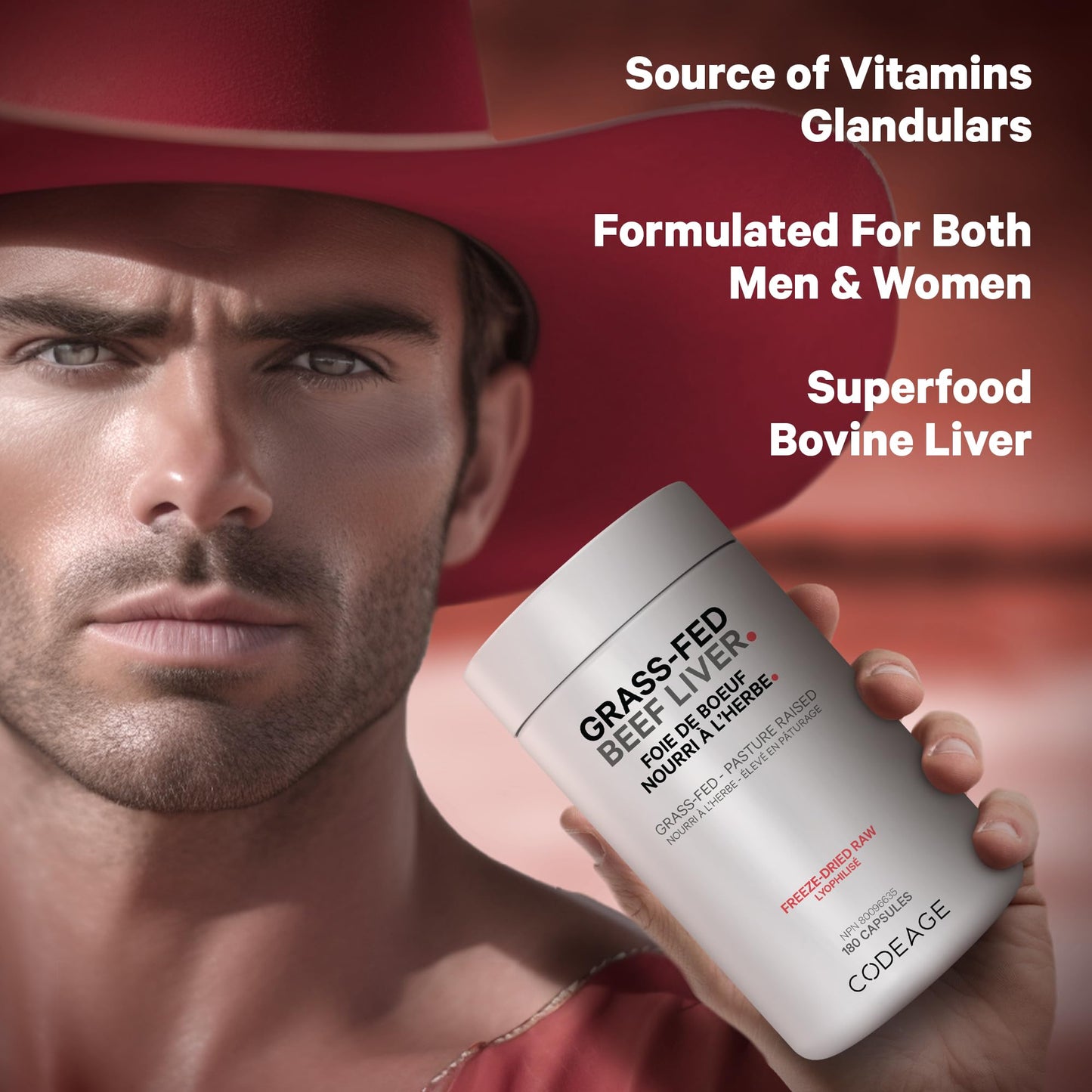 Codeage Grass Fed Beef Liver Supplement - Freeze Dried, Non-Defatted, Desiccated Beef Liver Glandulars Bovine Pills - Liver Health Foods Meat - Argentina Beef Vitamins For Liver - Non-GMO - (2 Pack)