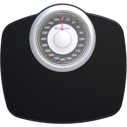 Adamson A25 Scales for Body Weight - Up to 400 LB - 5.3" Dial on 12.4" x 10.2" Platform - Anti-Skid Rubber Surface - High Precision Bathroom Scale Analog - Durable with 20-Year Assurance - Gold