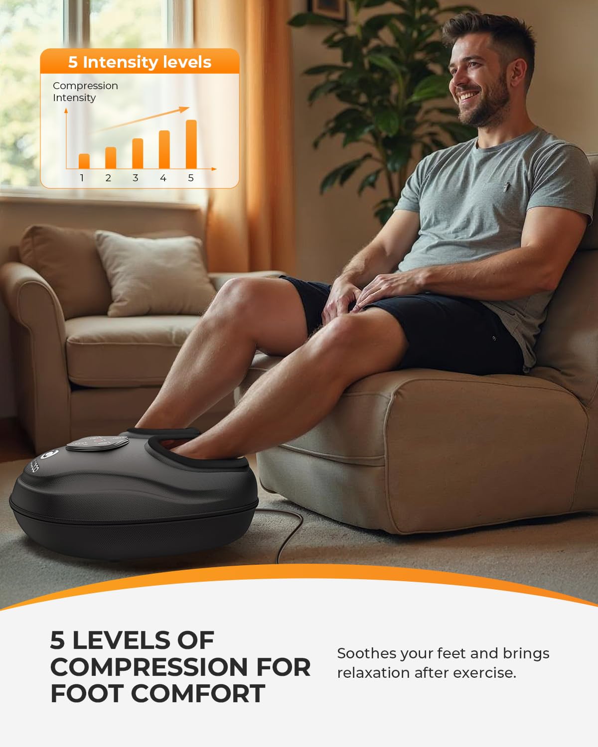 CooCoCo Shiatsu Foot Massager with Heat, Heated Feet Massage Machine, Foot Warmer, Kneading & Compression, Gifts for Women Men Mom Dad, Relax for Home Office