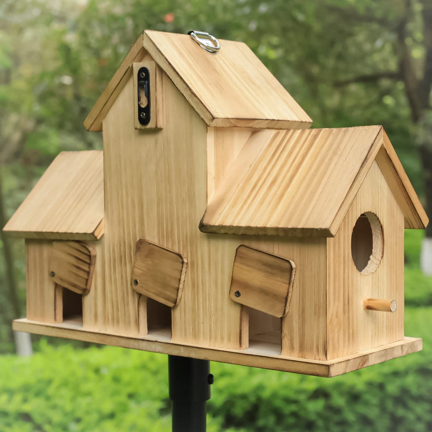 Outdoor Birdhouse, Outdoor 3-Hole Birdhouse, Room for 3 Birds, Bird Cardinal Garden Hanging Birdhouse Outdoor Birdhouse, Room for 3 Birds, Bird Cardinal Garden Hanging Birdhouse