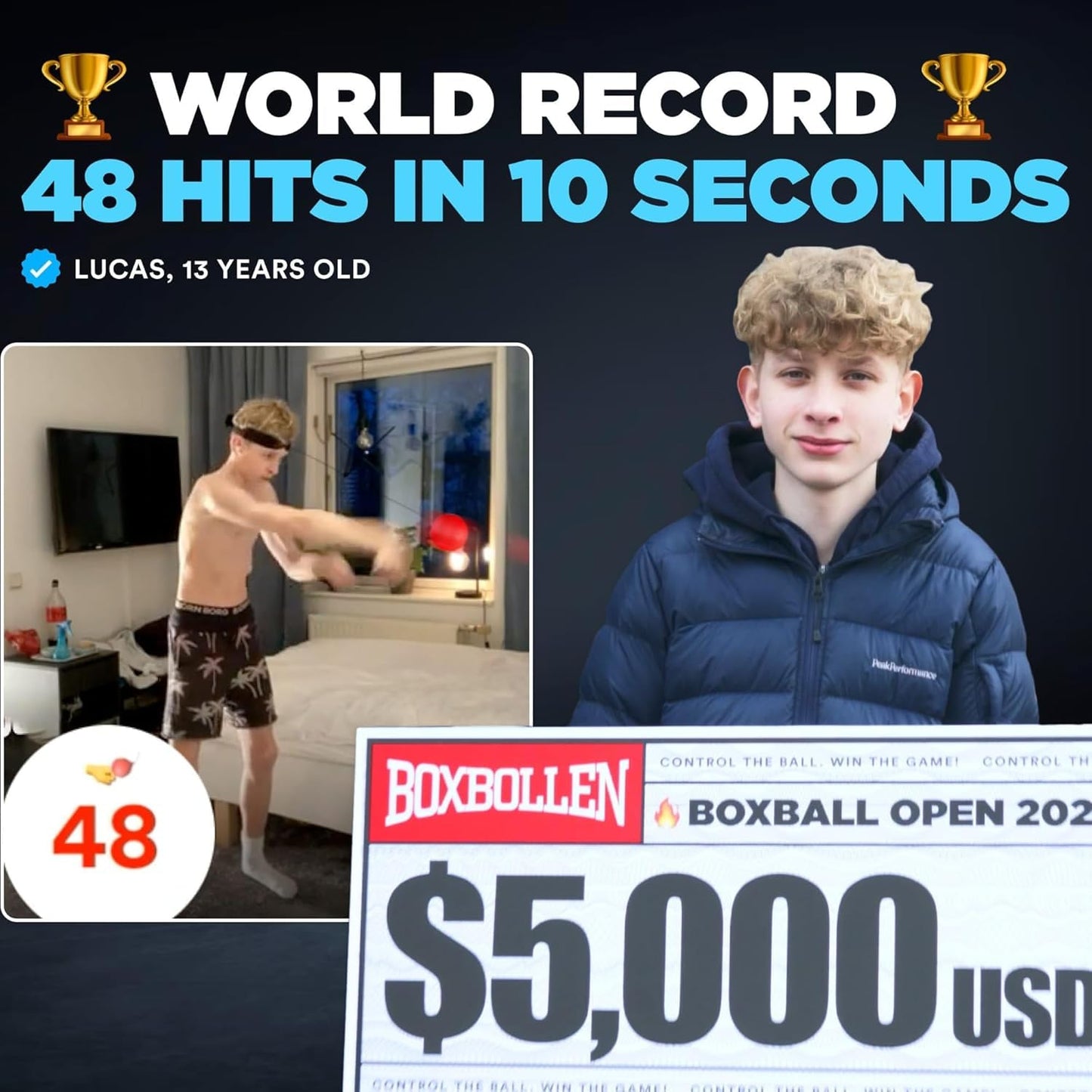 Boxbollen Original Complete Set with The Boxball App License (iOS & Android) - Fun Sports Game Workout for All Ages Burn Calories, Boost Hand-Eye Coordination Cognitive Fitness 2023 Edition Red