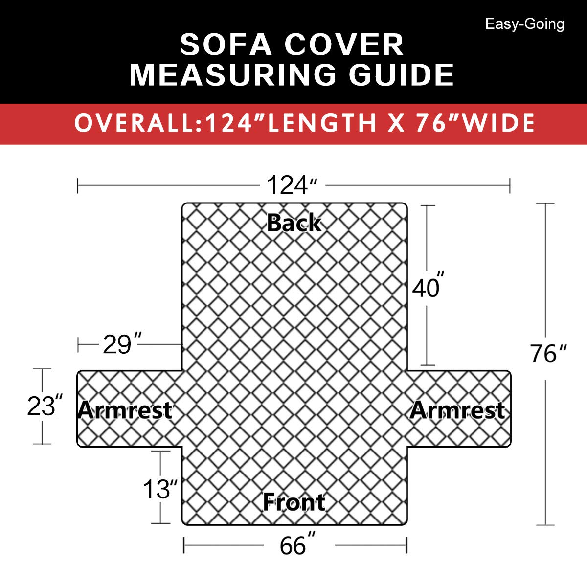 Easy-Going Sofa Slipcover Reversible Sofa Cover Furniture Protector Couch Cover with Elastic Straps for Pets Kids Children Dog Cat (Large, Gray/Light Gray)