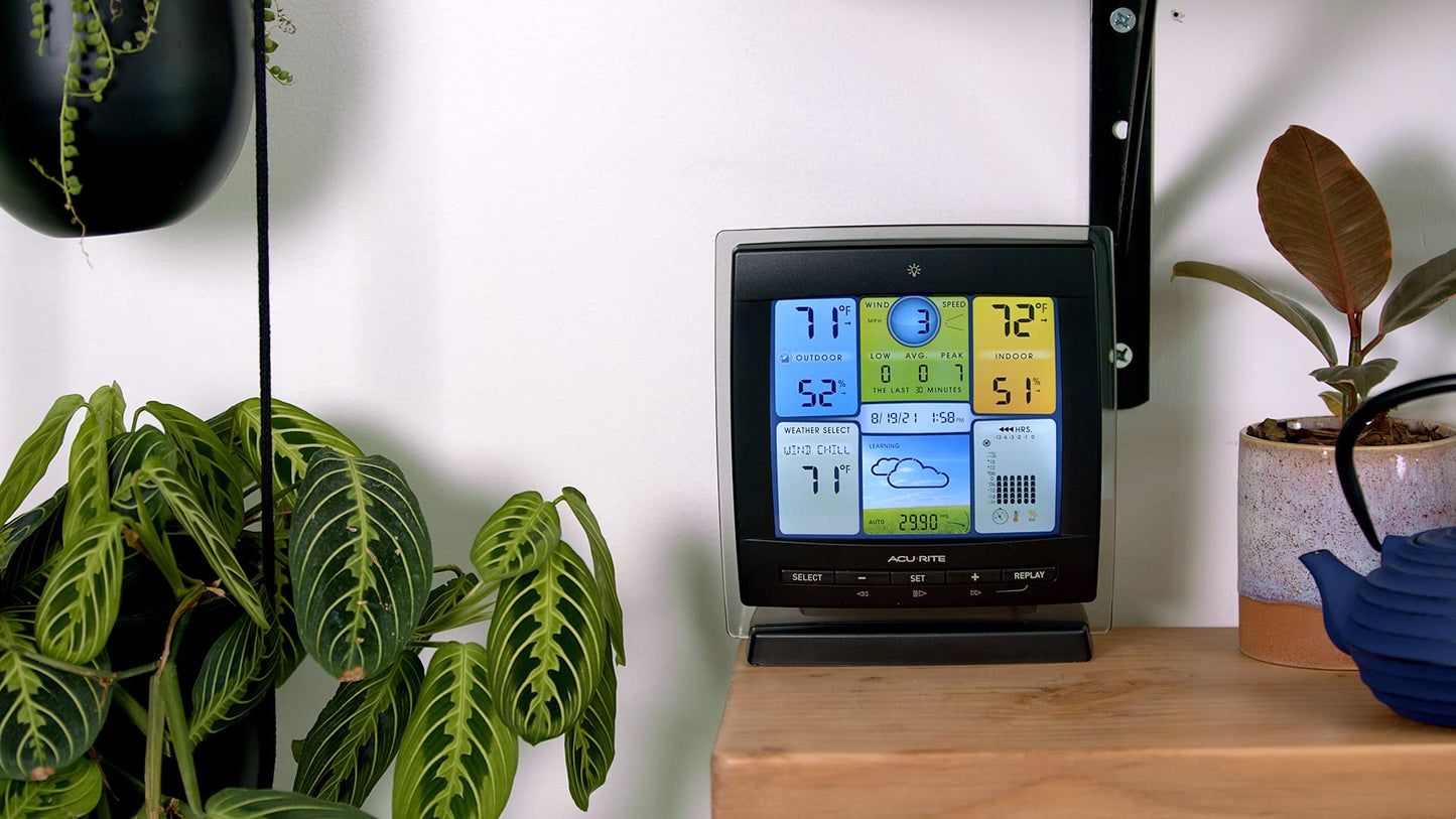 AcuRite 00589 Pro Color Weather Station with Wind Speed, Temperature and Humidity