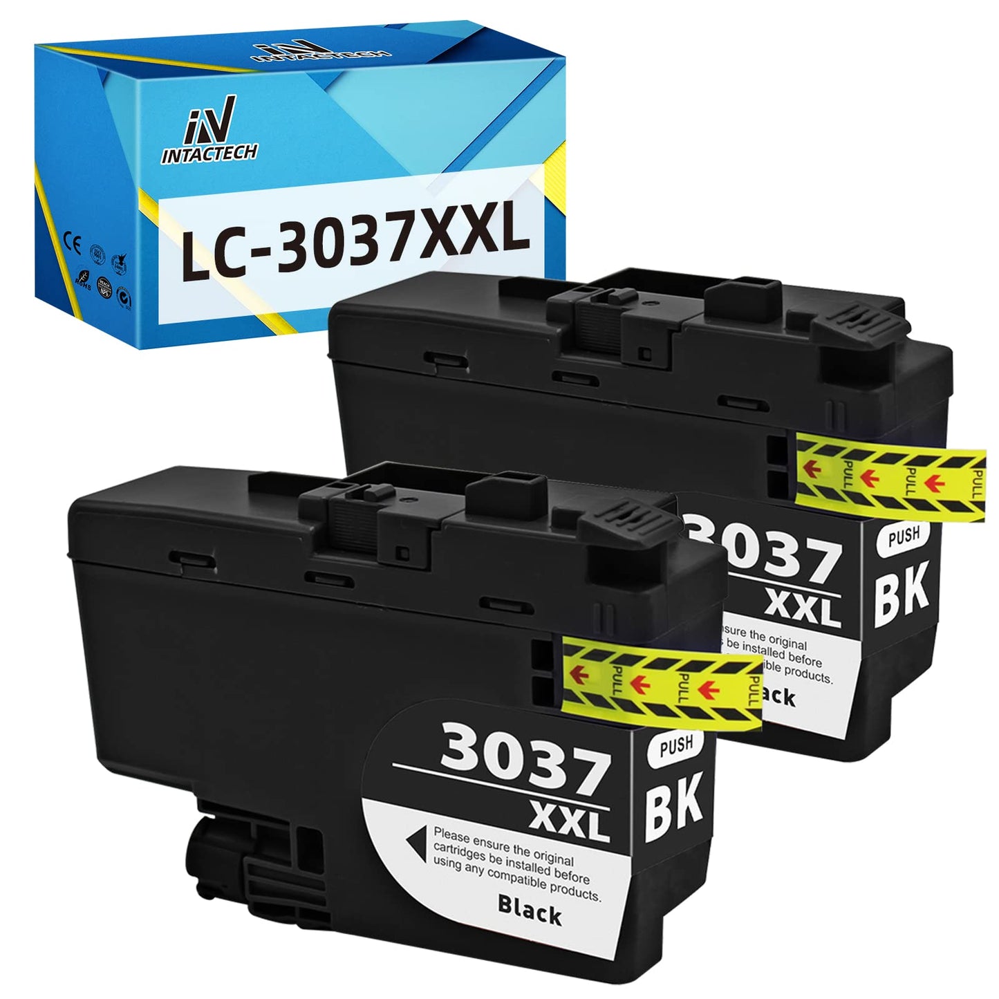 Compatible LC3037 LC3037XXL Black Ink Cartridges Replacement High Yield for MFC-J5845DW MFC-J5845DW XL MFC-J5945DW MFC-J6545DW MFC-J6945DW Printer, 2 Pack LC3037BK Ink Tank