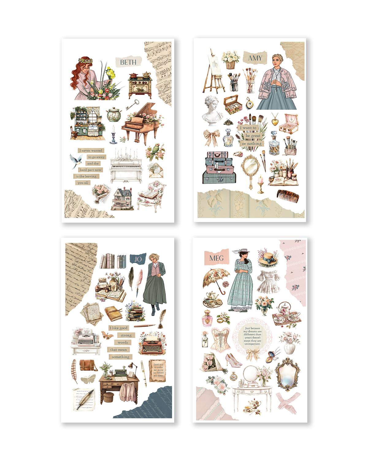 Rongrong Bookworm 5 Sticker Book for Planners, Calendars and Journals – Premium Quality Hand Drawn Perfect for Book Lovers – Scrapbook Accessories – 24 Pages