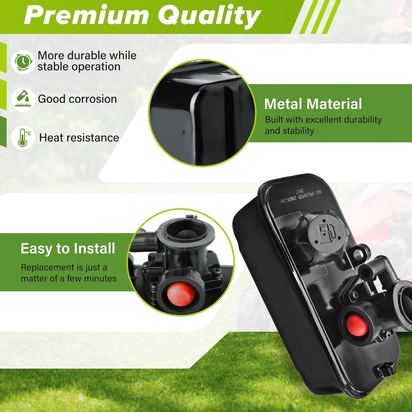 Motofoal 795477 Carburetor and 494406 498809 Fuel Tank Replacement for Briggs & Stratton 795469 794147 699660 794161 498811 Carb