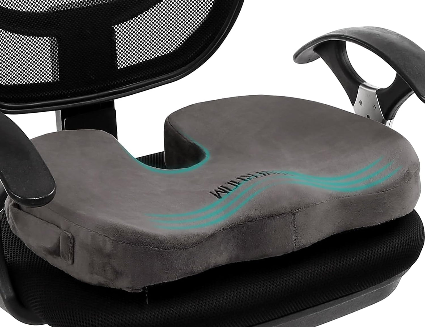 Foverhom Seat Cushion for Chair,Non-Slip Orthopedic Gel Memory Foam Coccyx Cushion with Velboa Cover for Relief Tailbone Pain Pad,Sciatica Back Pain
