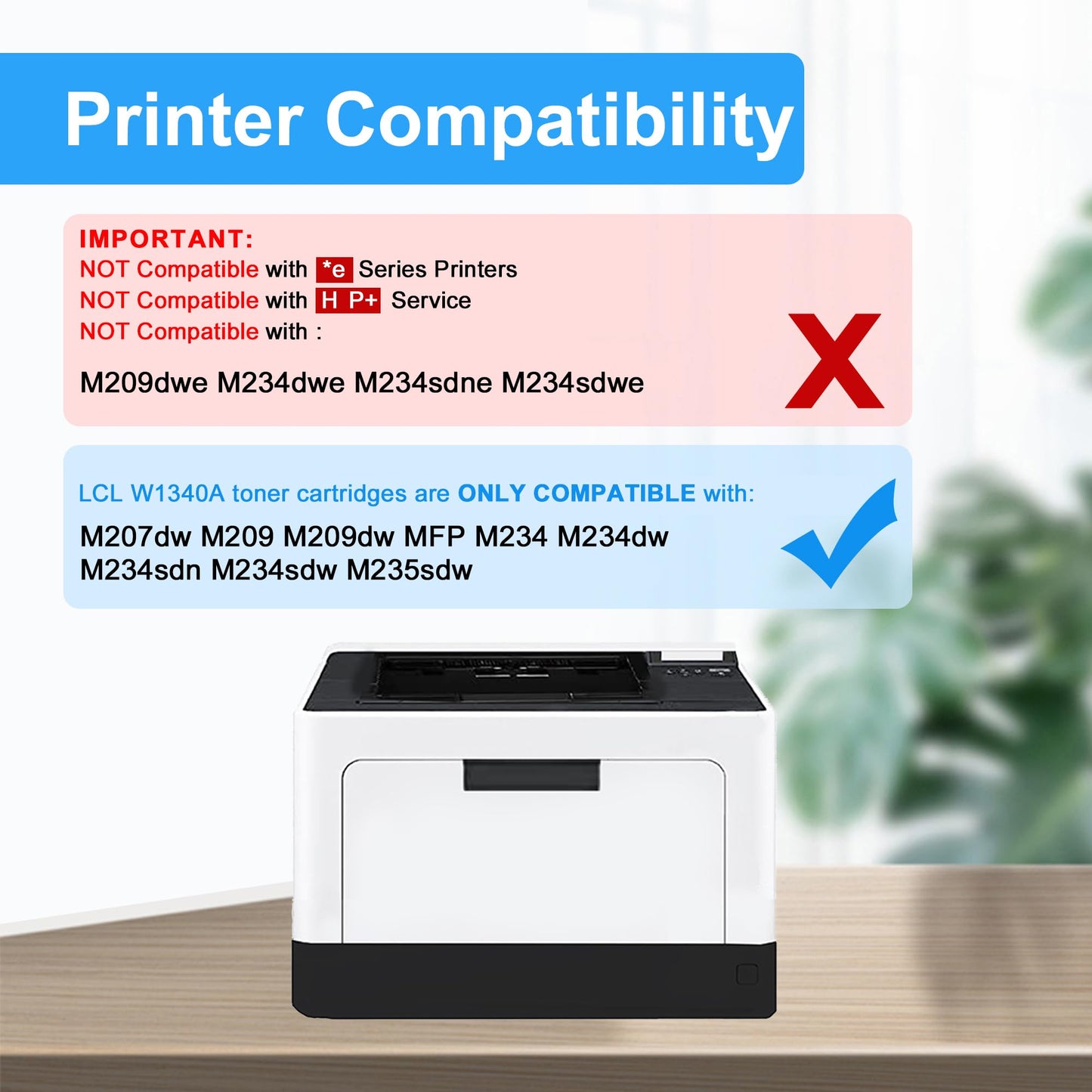 with Chip LCL 134A Black Toner Cartridge Replacement for HP 134A W1340A 134X W1340X Replacement for HP LaserJet M207dw M209 M209dw MFP M234 M234dw M234sdn M234sdw M235sdw (1-Pack)