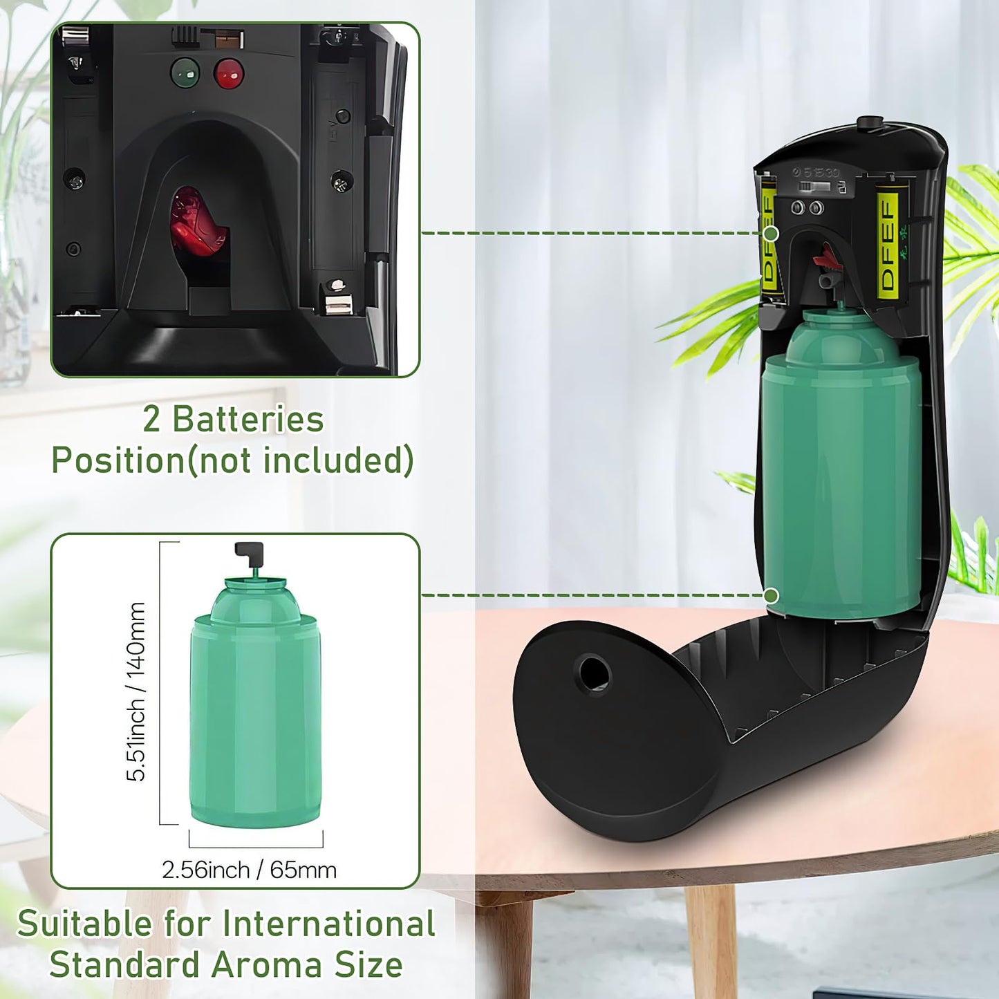 6 Pack Automatic Air Freshener Spray for Home, Fragrance Dispenser Wall Mounted or Free Standing Adjustable Aroma Machines Multiple Time Scent Sprayer for Bedrooms, Offices and Commercial Places