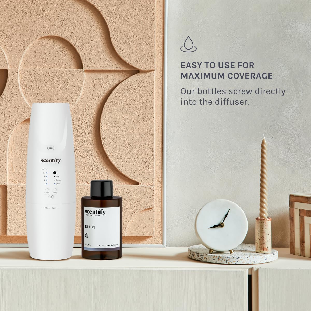 Bliss Aroma Oil Scent for Oil Diffusers by Scentify - Luxurious Aroma Oil with Eucalyptus, Bergamot, Tea & Powdery Scents - Relaxing Aromatherapy Diffuser Fragrance Non-Toxic & Pet-Friendly 3.4 oz…