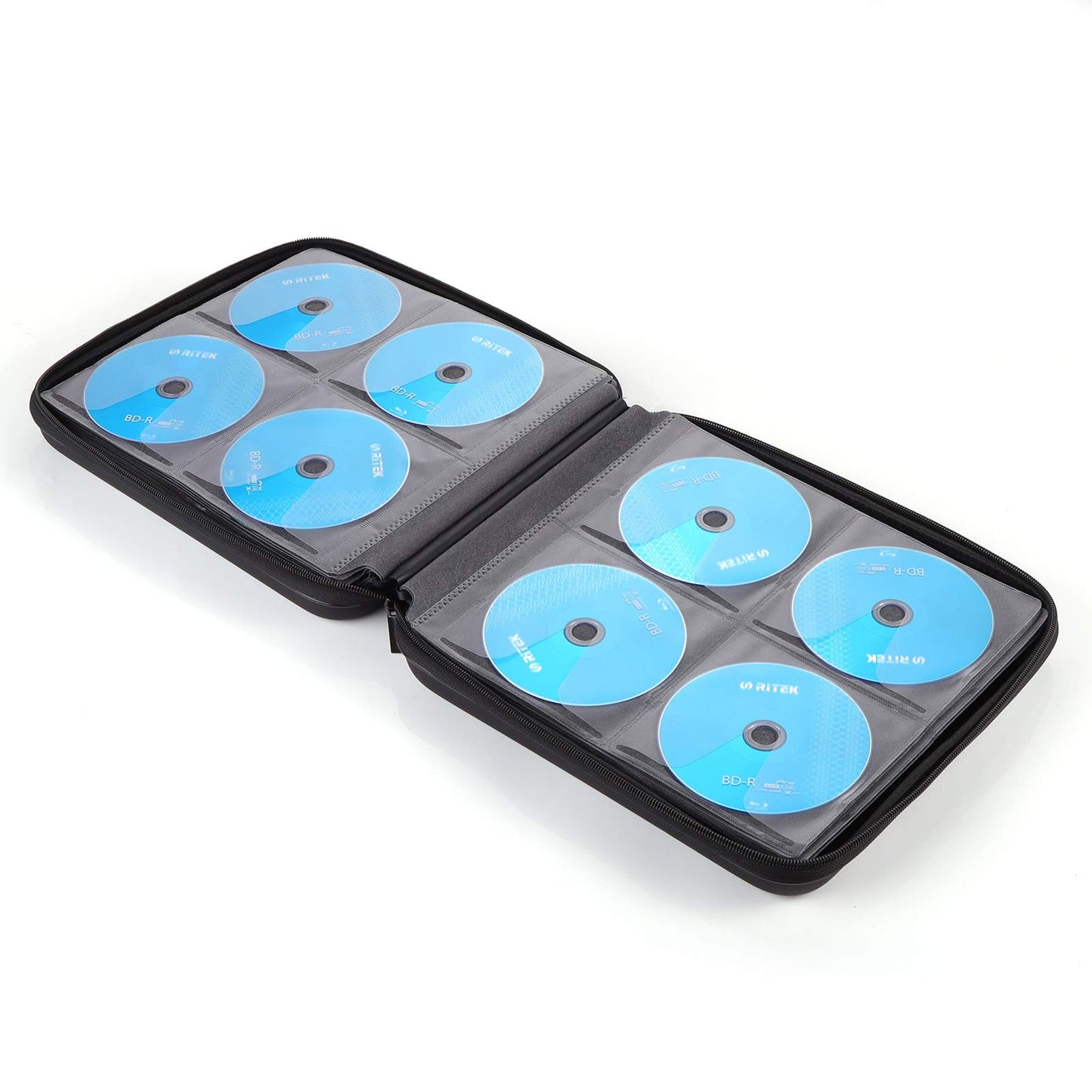 CD Case, alavisxf xx 192 Capacity Hard EVA Blu-ray Storage Orangier Wallet Bag Protable CD Case Holder for Car Home Travel (Black192, 192 Capacity)