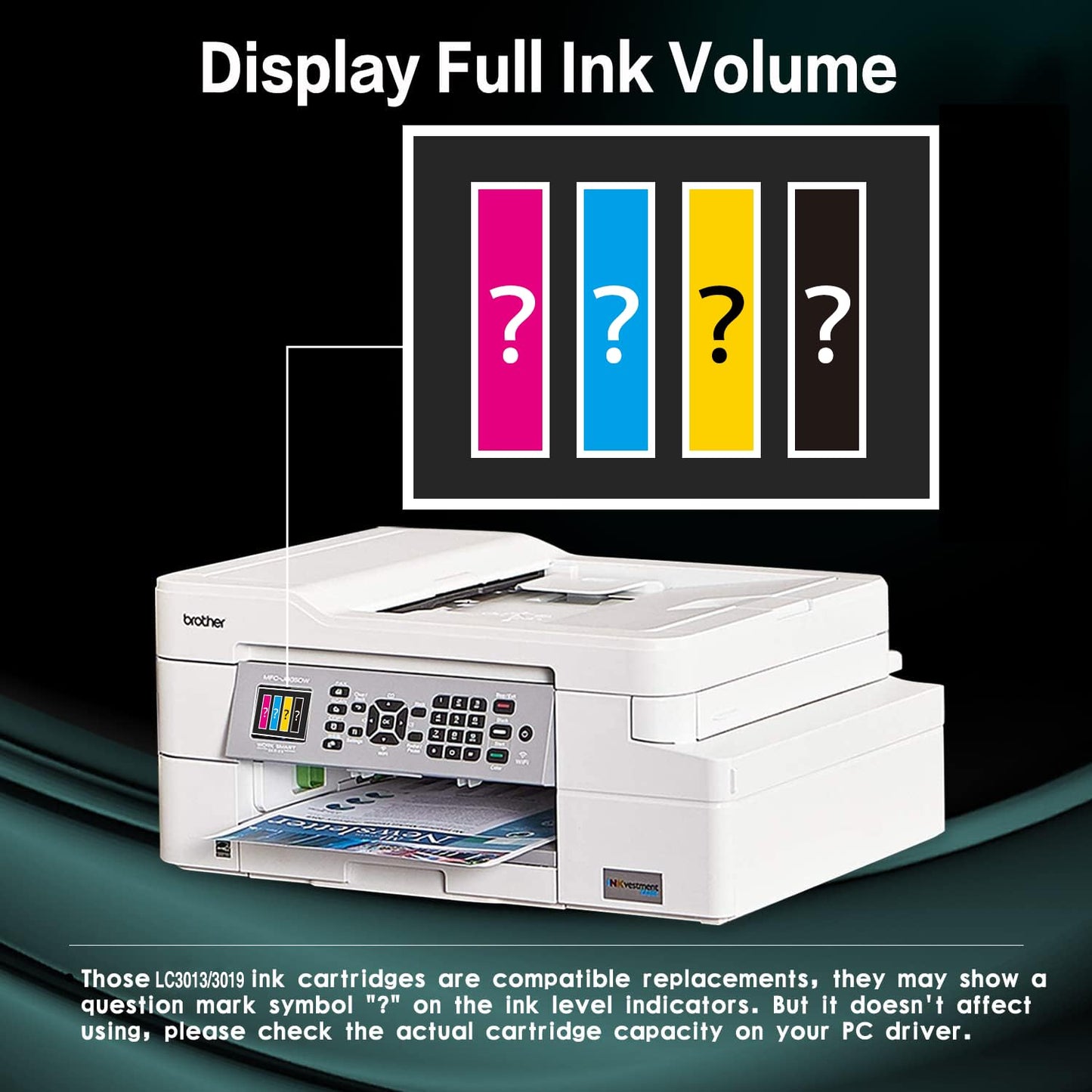 Kingjet LC3013 LC3011 Ink Cartridges BK/C/M/Y Replacement for Brother LC3013 LC3011 Use with Brother MFC-J497DW MFC-J491DW MFC-J690DW MFC-J895DW Printers for Brother Ink Cartridges LC3011 LC3013