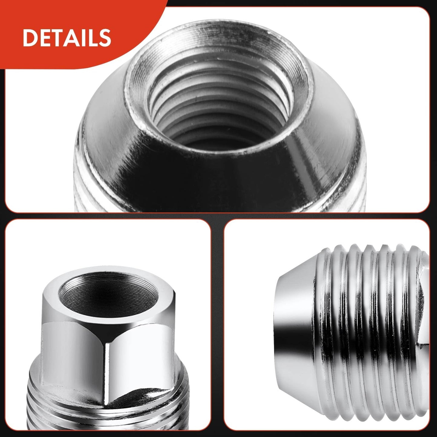 A-Premium M12-1.50 Wheel Lug Nuts Compatible with Chevrolet Equinox Malibu Impala Camaro HHR GMC Canyon Dodge Chrysler Buick 20-PC Set