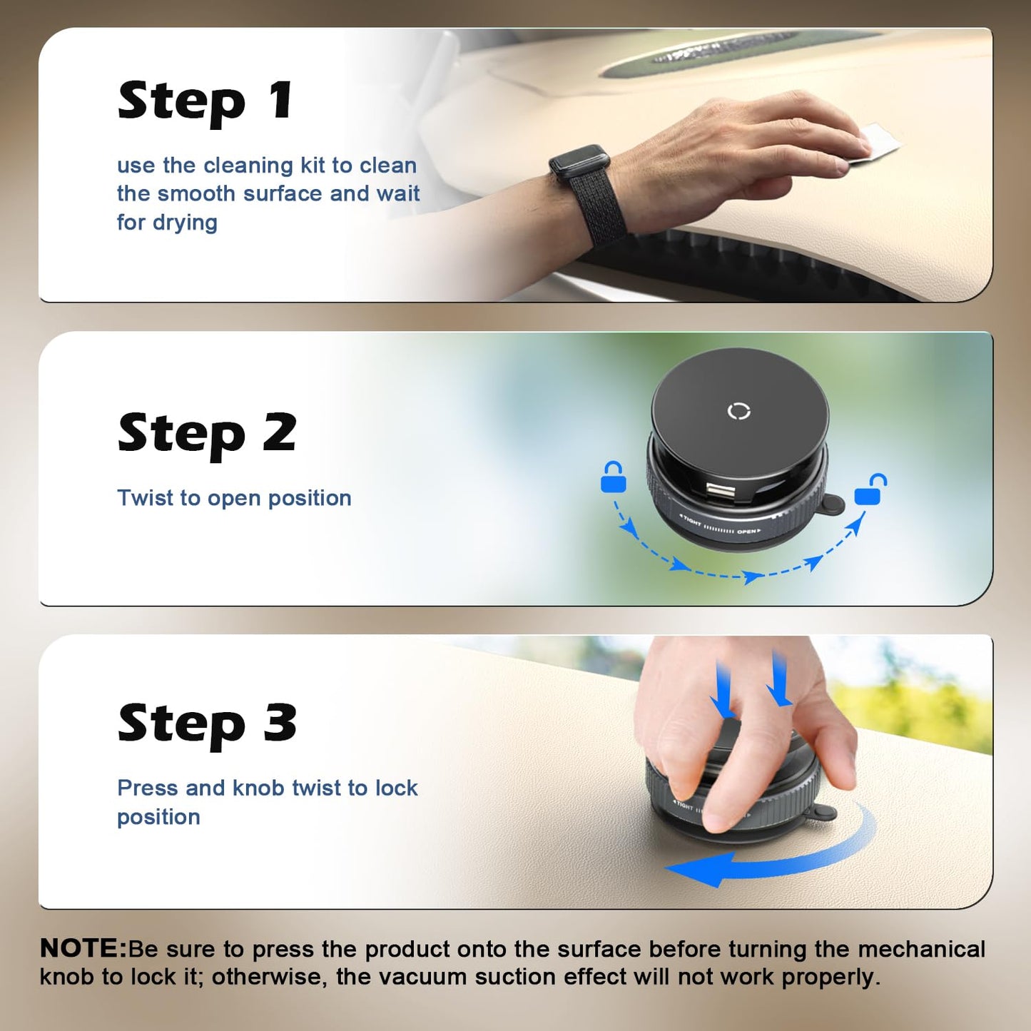 ALAFLY 15W Fast Charger Car Phone Holder Mount, Wireless Magnetic Holder with Strong Vacuum Suction, 360° Adjustable Foldable Car Mount with MagSafe for Dashboard/Windshield for iPhone 17/16/15/14/13