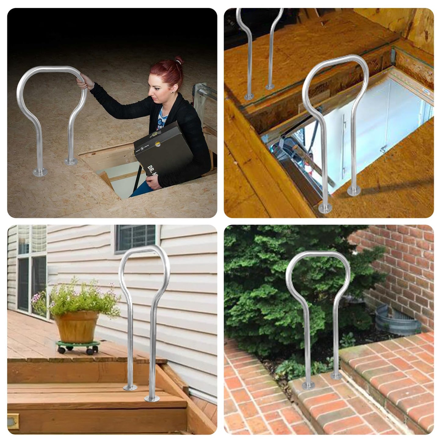 Boat Dock Boarding handrail, Safety Grab bar/Hand Railing for Marina, Dock, Deck, Boat, hot tub (37.4" H)