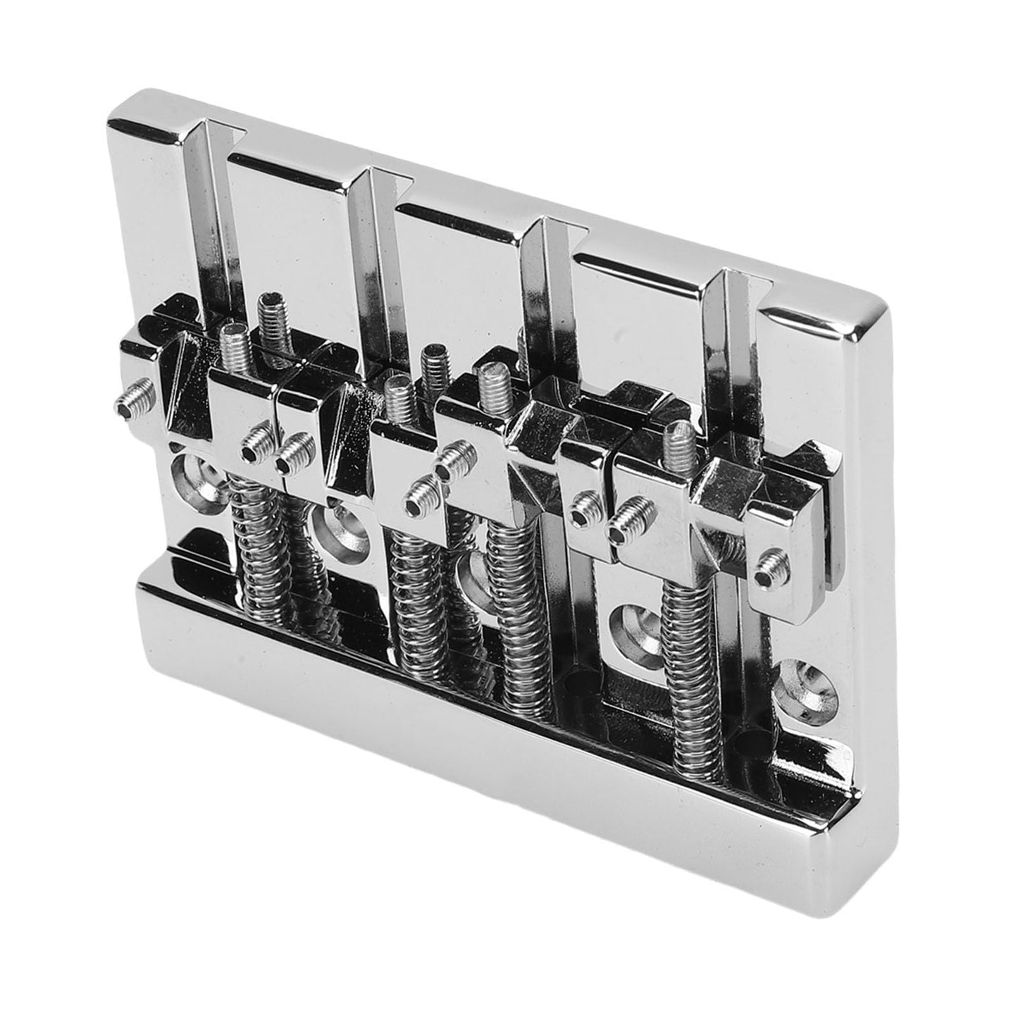 4 String Bass Bridge, High Mass Zinc Alloy Electric Bass Guitar Bridge with 19mm String Spacing for Universal Fit Enhanced Sustain