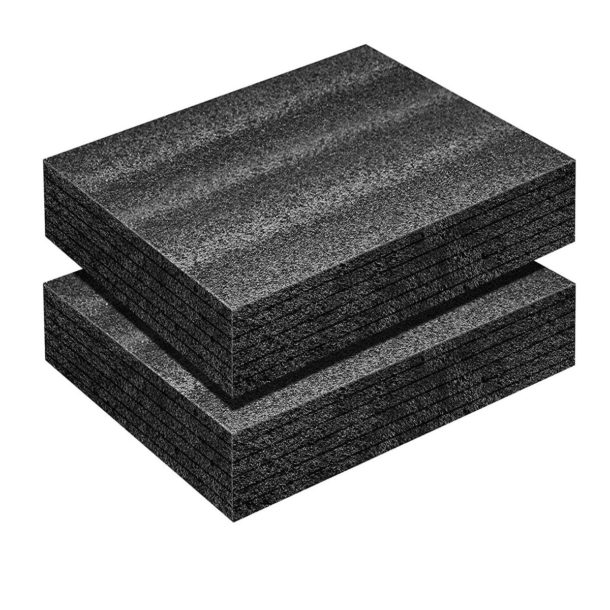Aisetmoon 2Pcs Polyethylene Foam Sheet 15.7"*11.8"*2.16" Thick Sheet-Cuttable Insert Sheets Foam Block for Tool Box, Moving, Packing, Crafting, DIY Projects (Black)