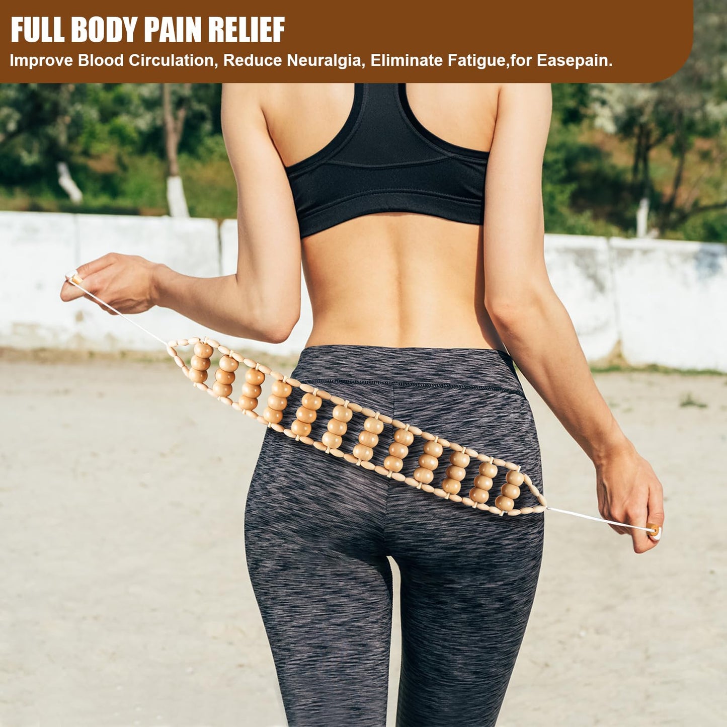 KintKita Wood Therapy Massage Tool 6 in 1,Lymphatic Drainage Massager Maderoterapia Kit Professional Body Cellulite Massager for Body Sculpting,Contouring,Relief Muscle,Anti-Cellulite