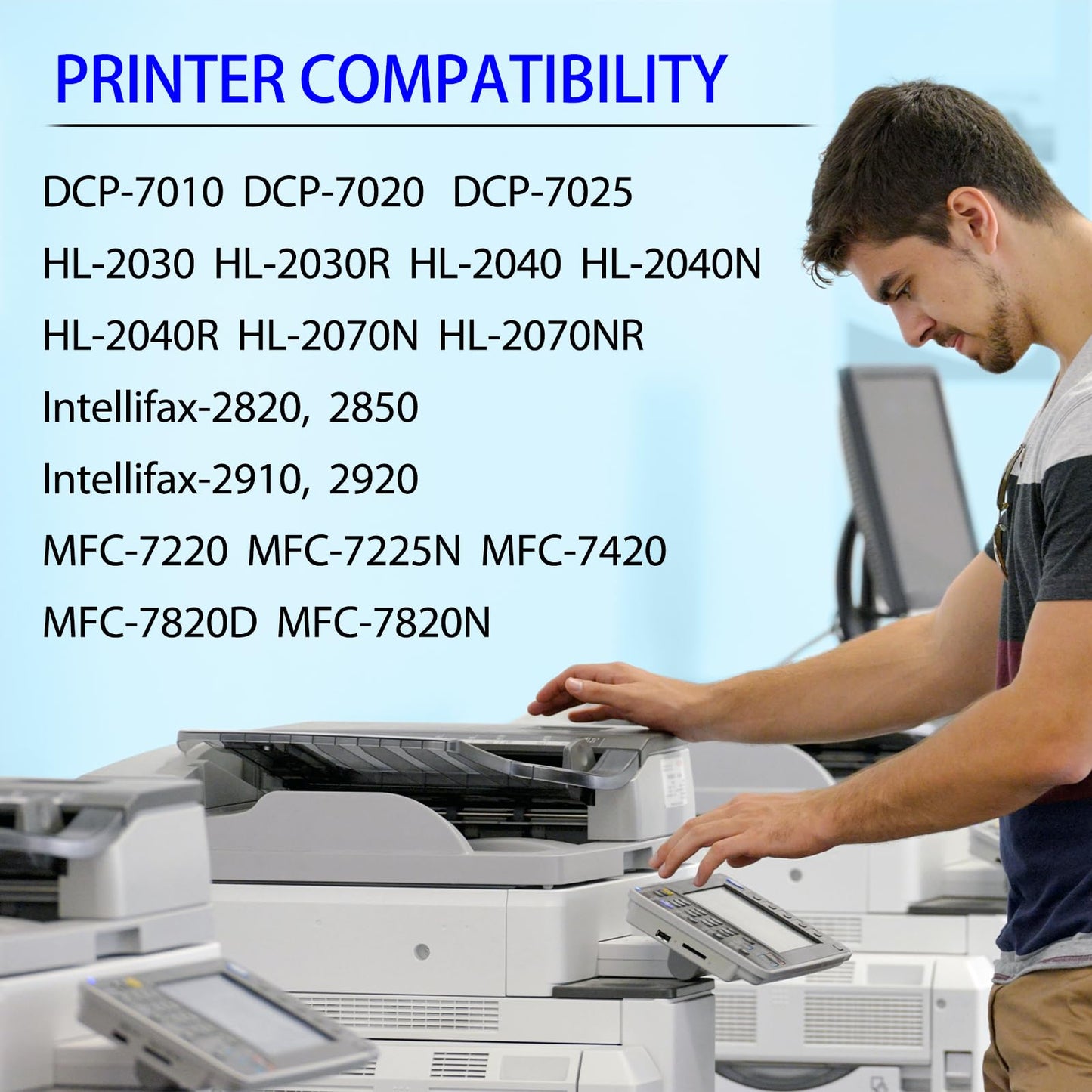 SuperInk (1 Toner, 1 Drum Compatible Toner Cartridge & Drum Unit Set Compatible for Brother TN350 DR350 use in DCP-7010 HL-2030 HL-2070N Intellifax 2820 MFC-7220 DCP-7020 MFC-7820 Printer
