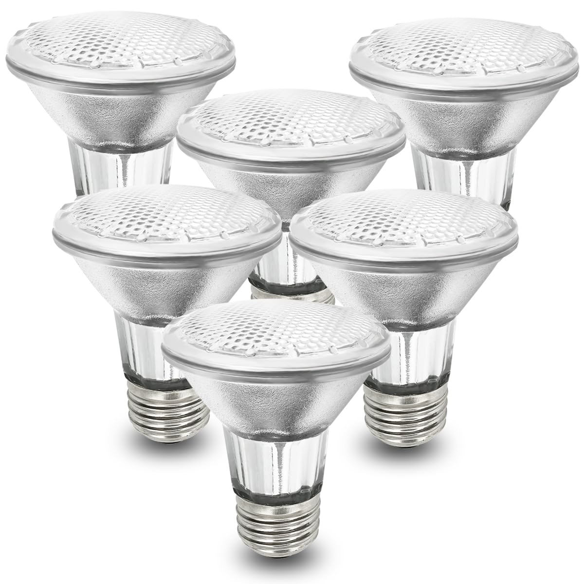 BOGAO Par20 Bulbs, 6 Pcs 120V 50W Par20 Light Bulbs, E26 Medium Base Long Lasting Life High Output Reflector Flood Lights Replacement Range Hood Light - Warm Light