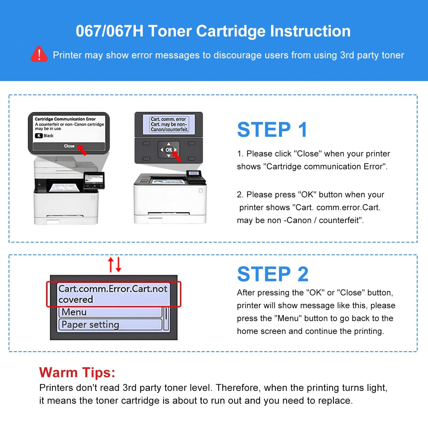 HenceBuy Compatible Canon 067H 067 Toner Cartridge Set for Canon CRG-067H 067H 067 Work with Color ImageClass MF656Cdw LBP632Cdw MF654Cdw MF653Cdw LBP633Cdw MF650C LBP630C MF652Cw - 4 Pack