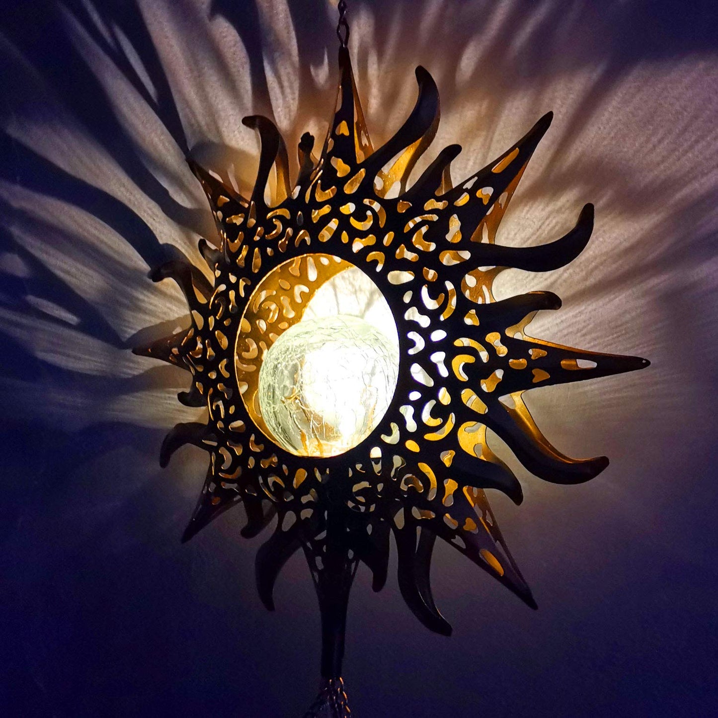 Sun Wind Chimes Solar Retro Windchimes Sympathy Gift, Wind Chimes Outdoor, Gifts for mom, Gifts for Grandma, Memorial Wind Chimes
