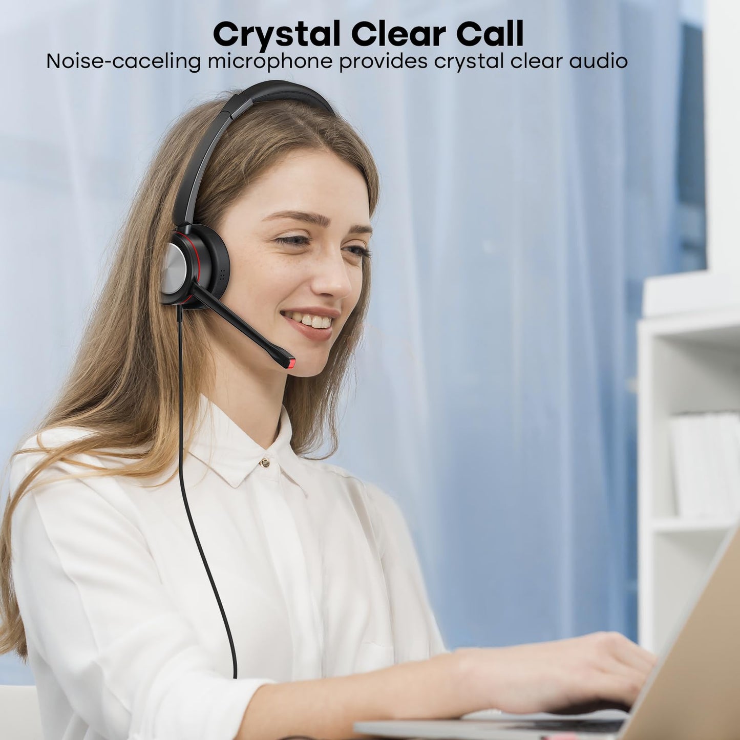 MKJ Cisco Headset Corded RJ9 Call Center Office Phone Headset with Microphone Noise Cancelling for Cisco CP-7821 7841 7861 7941G 7942G 7945G 7962G 7965G 7970 7971G 7975G 8841 8865 8851 9975