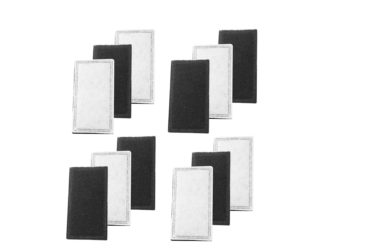 Amazinpure 12 pack Raindrop Plastic Fountain Charcoal Filters compatible with Pioneer pet fountain filters Harmony Pawslife Plastic Fountains #3003#6024#3040#6029#6028#6005#6031